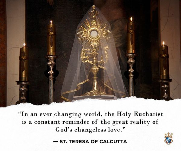 The Eucharist is the source and summit of our faith....